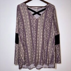Sew In Love Boho Bohemian Tunic 3x Paisley Flowy Buttery Soft Comfy Stretchy